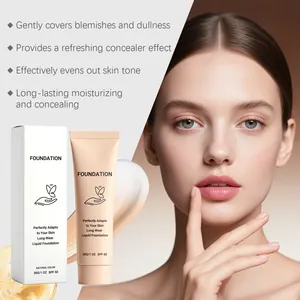Long-wear liquid foundation SPF 50 for a natural skin tone and moisturizing effect