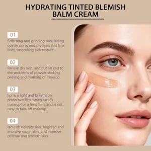Detalle de la textura suave de la BB cream hidratante con color sobre la piel
