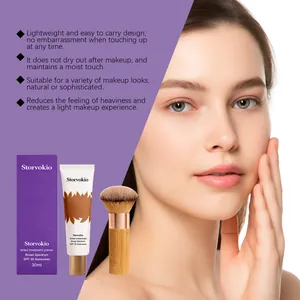 Storvokio Tinted Moisturizer Set with SPF 30 and brush for flawless base makeup.
