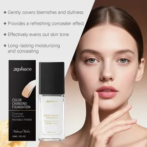Zephoco natural color-changing foundation for long-lasting coverage and smooth finish