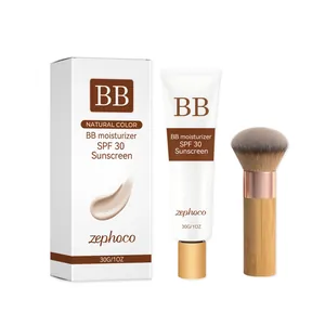 zephoco ενυδατική κρέμα BB φυσικό χρώμα SPF 30 σετ που περιλαμβάνει πινέλο μακιγιάζ