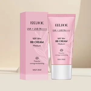 Κορυφαία EELHOE BB Cream SPF 50+ με προστατευτική κάλυψη σε ροζ σωληνάριο και κουτί