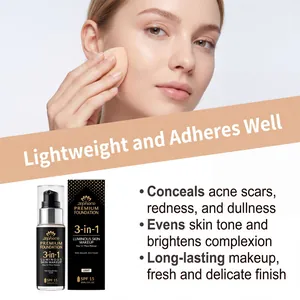 Modell trägt Zephoco 3-in-1 Foundation für ein leichtes, langanhaltendes Finish auf.