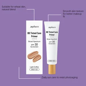 Zephoco BB Tinted Care Primer SPF 30 σε Light Coffee για φυσική λεία υφή επιδερμίδας