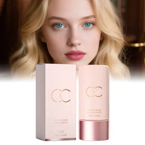 CC Sérum con Color Tan Color Trigo Ligero Transpirable Hidratante Corrector Base de Maquillaje en Crema para Mujer