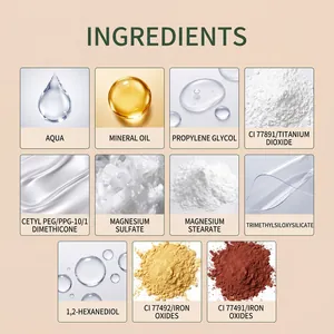 Detailed view of key skin-care ingredients in cushion foundation formula