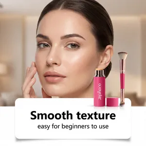 Detailed view of the zephoco foundation stick and makeup brush for smooth application
