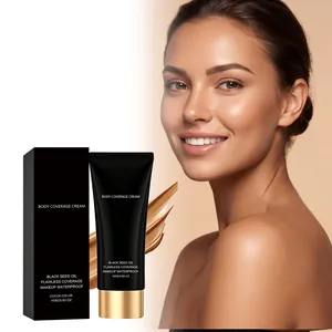 Crema Correctora Corporal Impermeable Color Cacao Base de Maquillaje de Cobertura Total con Aceite de Comino Negro