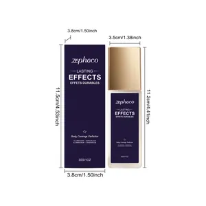 Detailed dimensions of zephoco body coverage perfector in professional bottle packaging