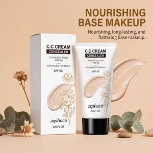 Nourishing CC cream concealer with SPF 50 for a flawless natural base makeup finish.