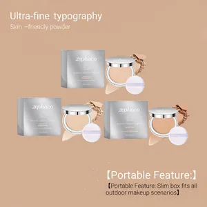Dettaglio della serie Zephoco Mineral Pressed Powder per un trucco opaco a lunga durata