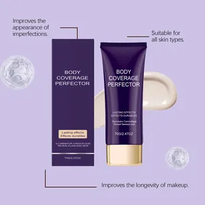 Professional full-coverage ivory body concealer cream in purple tube for flawless skin results