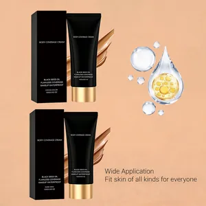 Wasserfeste Körper-Foundation-Creme für dunkle Haut in Cocoa und Tan Tönen, 103g Tube Box