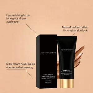 Crème de couverture corporelle pour peau foncée avec texture soyeuse et fini étanche