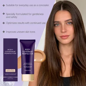 Lange houdbare lichaamsconcealer crème voor medium huidskleur detail met model