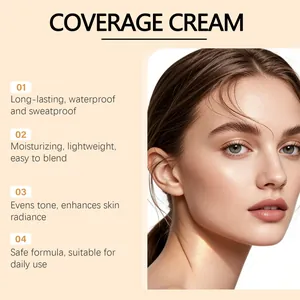 Detailansicht der Coverage Cream Anwendung auf der Haut mit natürlichem Glanz