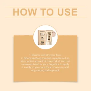 Guía de aplicación paso a paso para la BB Cream Zephoco Snail Extract en tono blanco marfil