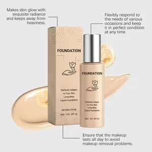Long-wear color-changing liquid foundation with SPF 50 for a natural radiant skin glow
