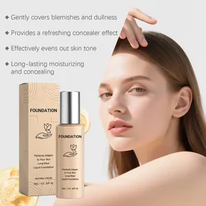 Long-wear liquid foundation SPF 50 for natural coverage and daily moisturizing skin