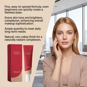 Vista detallada de los beneficios de la BB cream hidratante y acabado radiante