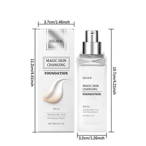 EELHOE Farbwechsel-Foundation 30ml mit Box und Produktabmessungen