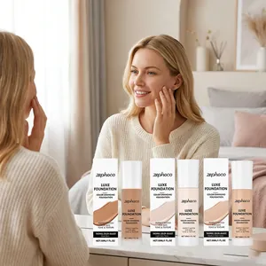 Detailed view of Zephoco thermal color changing foundation collection in bedroom setting