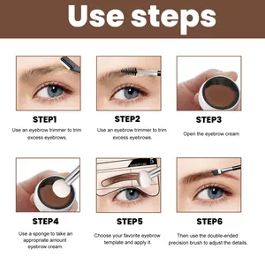 Guida completa in 6 passaggi per l'uso del kit di crema per sopracciglia impermeabile