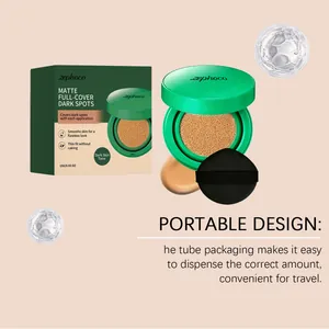 Zephoco matte πλήρους κάλυψης cushion foundation για σκούρο τόνο δέρματος φορητό σχέδιο