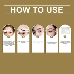 Step-by-step tutorial for using the waterproof eyebrow stencil and trimmer kit