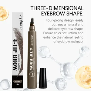 Dettaglio della penna per sopracciglia zephoco a 4 punte con effetto microblading