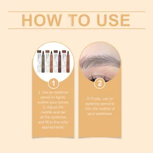 Guida passo-passo per l'uso della matita per sopracciglia ZEPHOCO per un look naturale