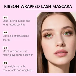 Detailed view of mascara effects with long-lasting curling and lightweight formula