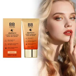 Zephoco BB Cream Hidratante Base de Maquillaje Líquida de Alta Cobertura Corrector Maquillaje Facial Suave de Larga Duración