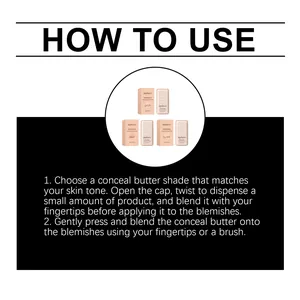 Usage instructions for zephoco smoothing moisturizing concealer series for flawless skin