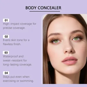 Λεπτομέρεια body concealer με υψηλή κάλυψη και αδιάβροχο, άψογο αποτέλεσμα στο δέρμα