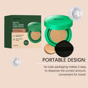 Zephoco matte cushion foundation for dark spots in natural color with portable design