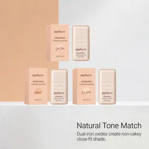 Zephoco grinding conceal butter sets featuring three natural tones for a seamless skin match