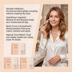 Detail of zephoco hydrating concealer series with model applying smooth coverage butter