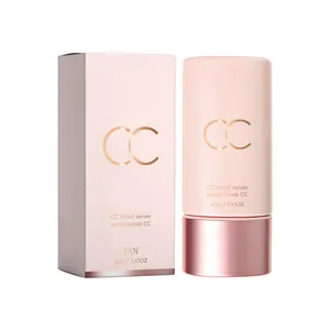 Serum con color CC Tan 40g con caja, crema correctora ligera, hidratante y de larga duración
