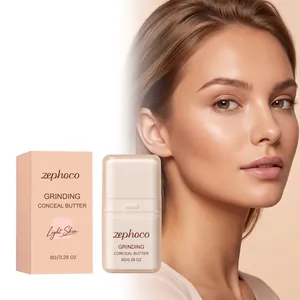 Gladstrijkende Hydraterende Concealer Boter Lichte Huidskleur Langdurige Gezichtsmake-up Basiscrème Voor Donkere Kringen