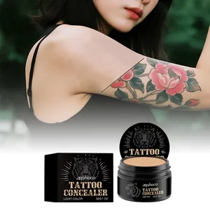 Crema correttore per tatuaggi professionale per pelli chiare Zephoco, coprenza totale