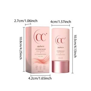Dimensiones detalladas para el sérum con color 3 en 1 Zephoco CC en tono Ivory White
