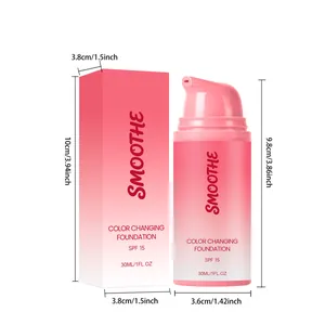 Λεπτομερείς διαστάσεις του make-up που αλλάζει χρώμα με SPF 15 και χωρητικότητα 30ml