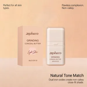 Detail van Zephoco concealer butter in lichte tint voor een vlekkeloze en gladde teint