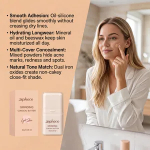 Detailweergave van Zephoco hydraterende concealer in Light Skin voor een gladde huid