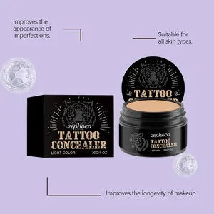 Dettaglio del correttore tattoo zephoco per pelle chiara con texture in crema e descrizione.