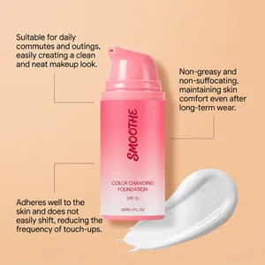 Λεπτομέρεια του Smoothe foundation που αλλάζει χρώμα με SPF 15 και υγρή υφή
