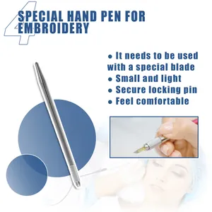 Pluma de mano profesional para microblading para práctica de bordado con funciones