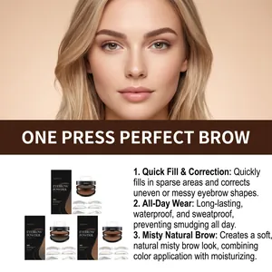 Dettaglio del set di polvere per sopracciglia Zephoco waterproof per un look 3D naturale