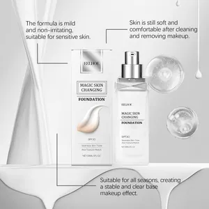 Detailansicht der EELHOE Magic Skin Changing Foundation mit Flasche und Verpackung.